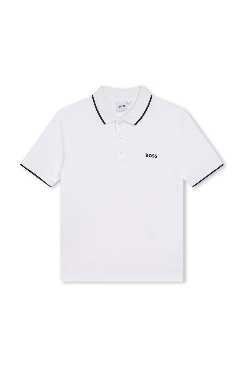 BOSS  Dětská bavlněná polokošile