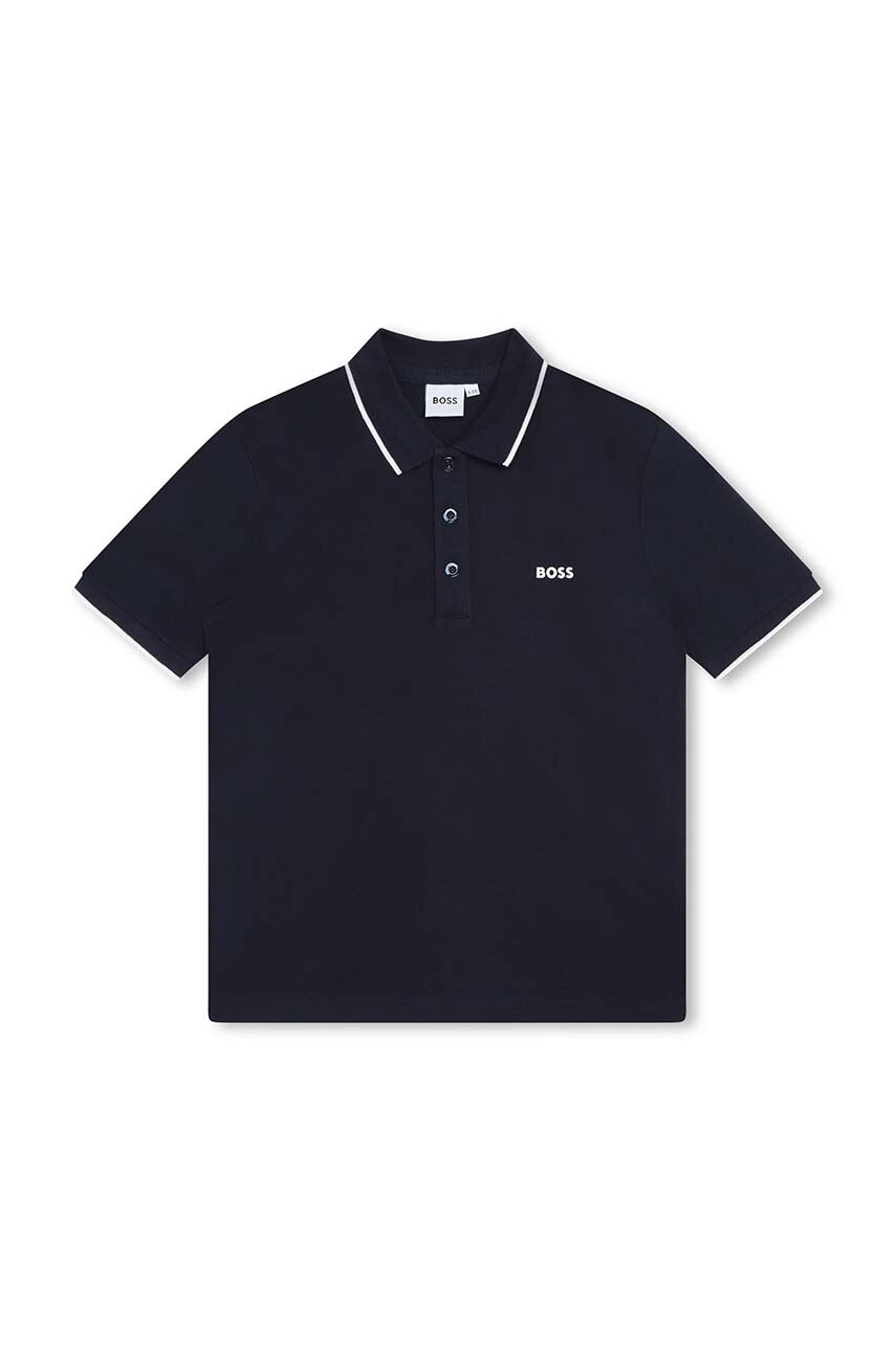 BOSS  Dětská bavlněná polokošile