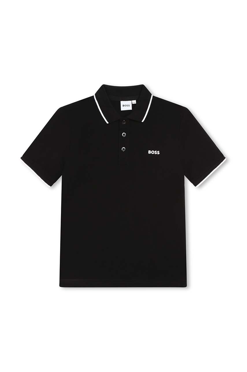 BOSS  Dětská bavlněná polokošile