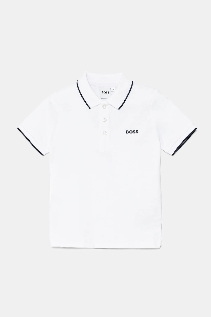 BOSS  Dětská bavlněná polokošile