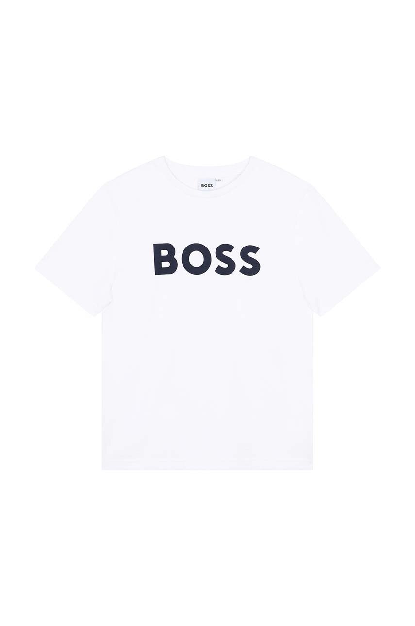 BOSS  Dětské bavlněné tričko