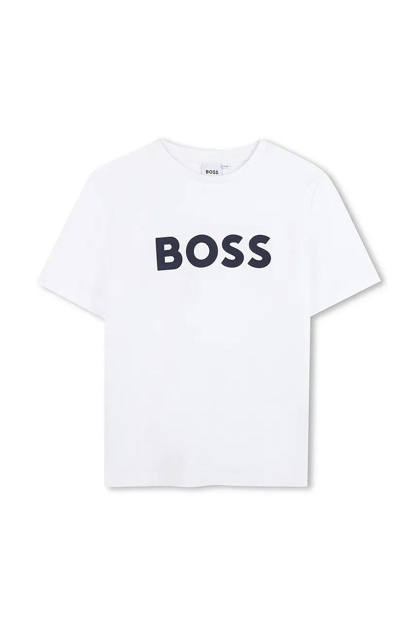 BOSS  Dětské bavlněné tričko