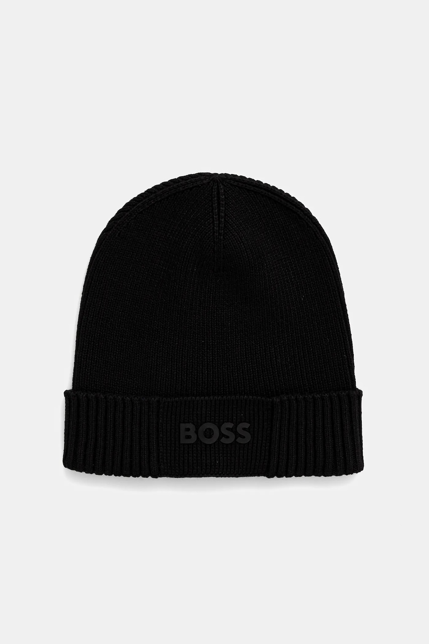 BOSS Green  čepice pánská s příměsí vlny Asic_Beanie-X