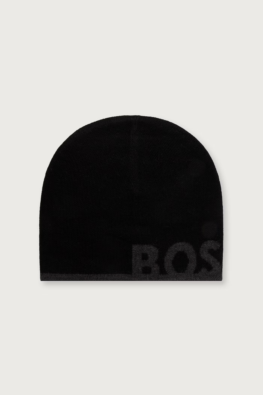 BOSS Green  čepice pánská s příměsí vlny Reviso_Beanie