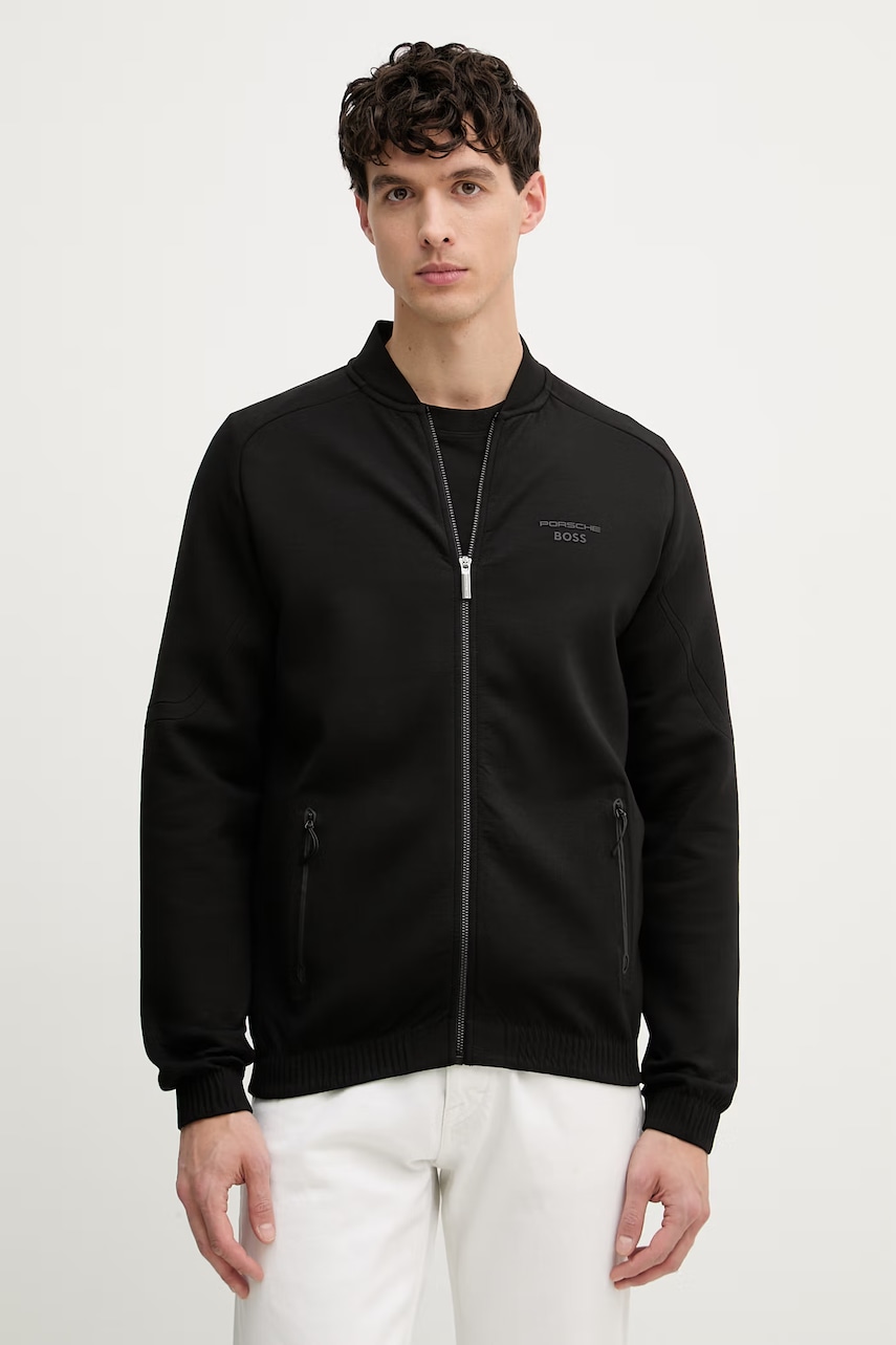 BOSS Green rozepínací mikina pánská BOSS X PORSCHE