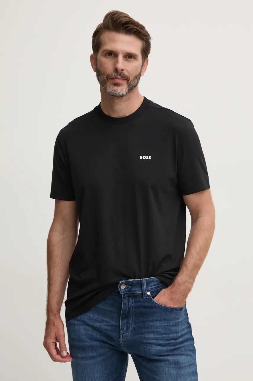 BOSS Green  tričko pánské bavlněné s elastanem Tee