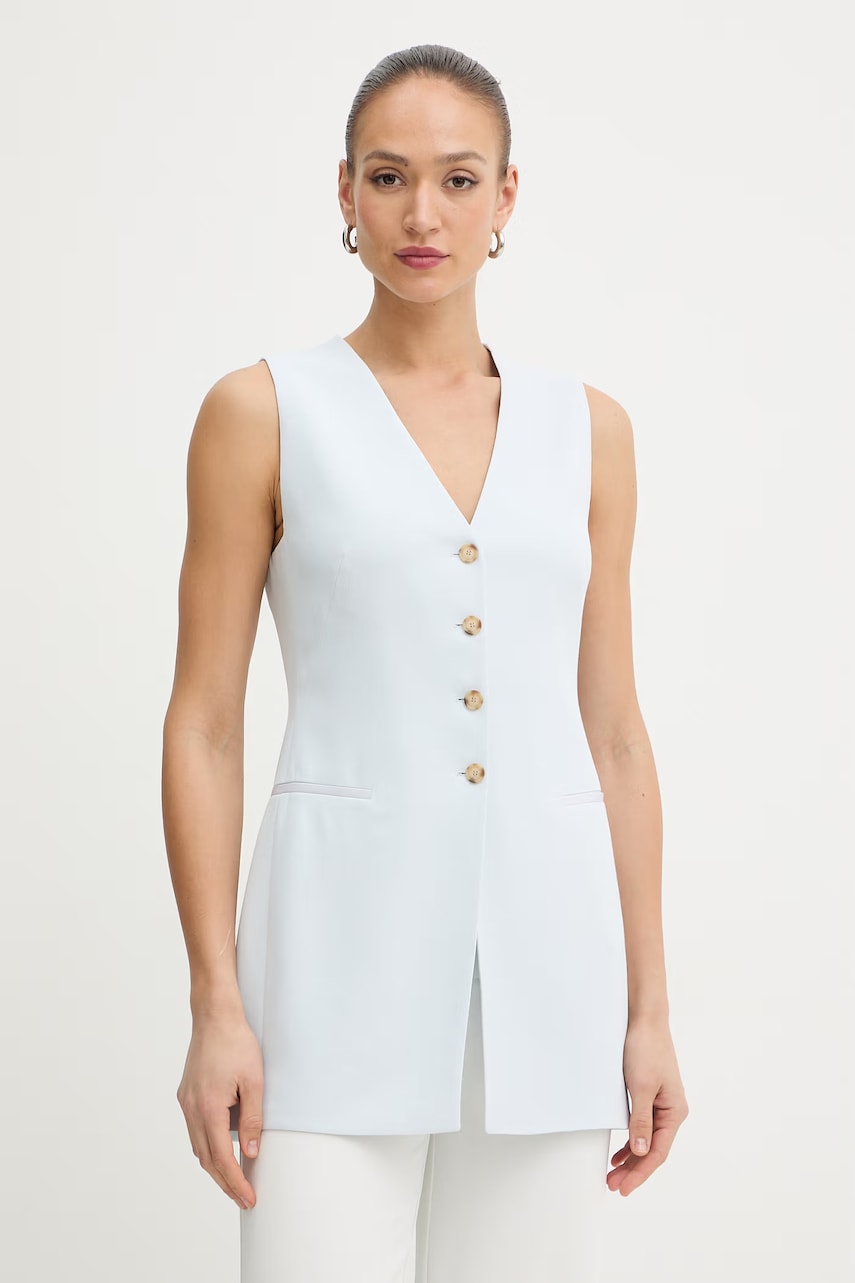 BOSS jednořadá vesta dámská z viskózy Julinial