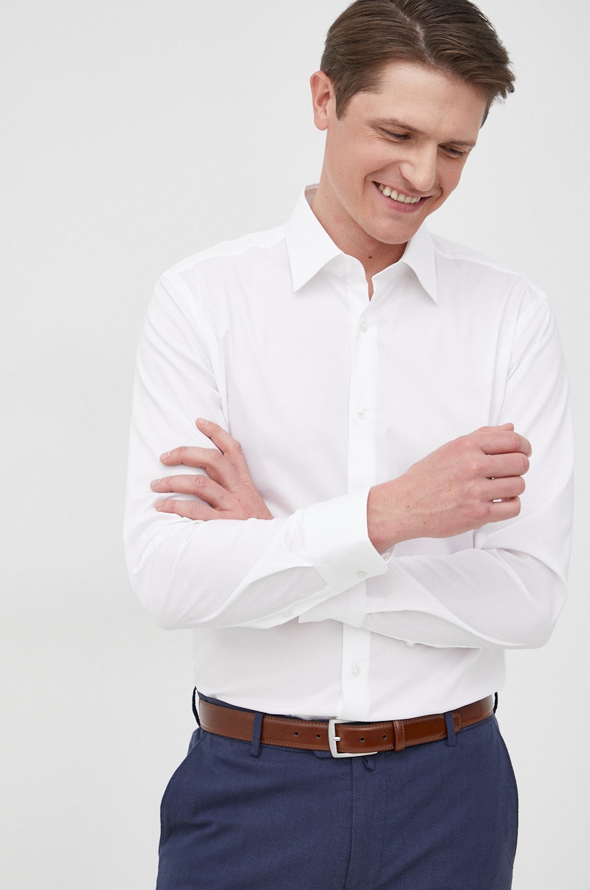 BOSS  košile pánská bavlněná s elastanem H-HANK-kent-C1-214