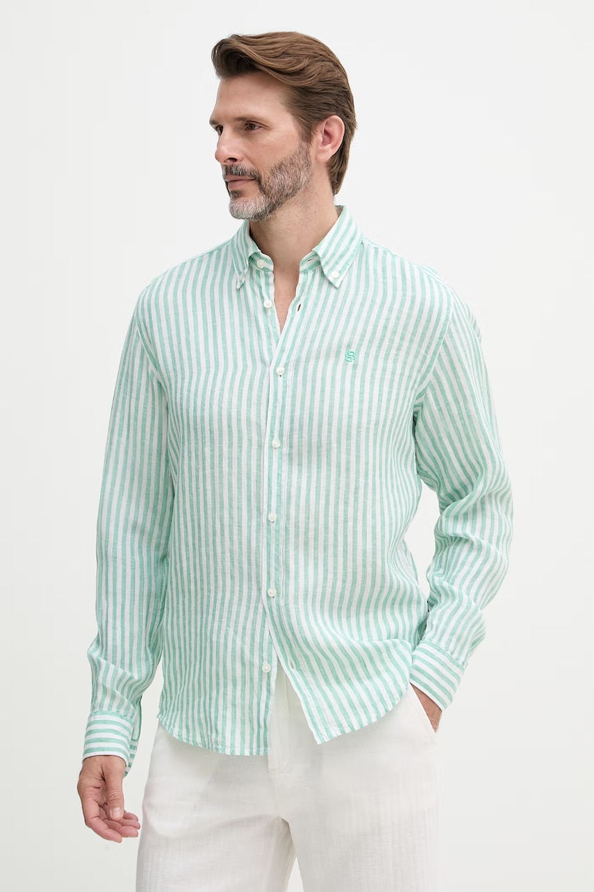 BOSS košile pánská lněná LIAM