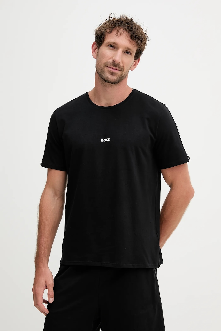 BOSS  loungwear tričko pánské bavlněné s elastanem Unique T-Shirt