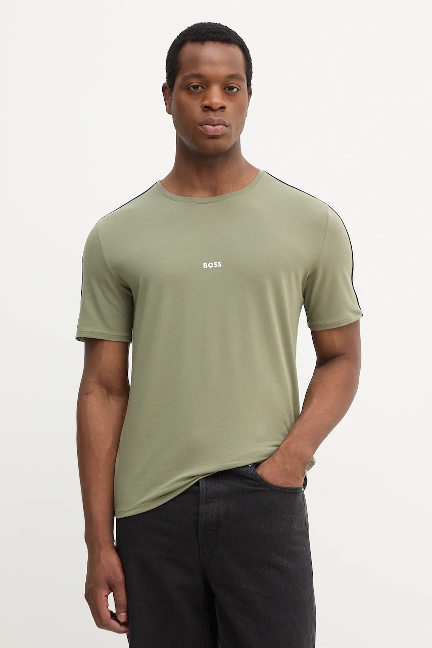 BOSS  loungwear tričko pánské bavlněné s elastanem Unique T-Shirt