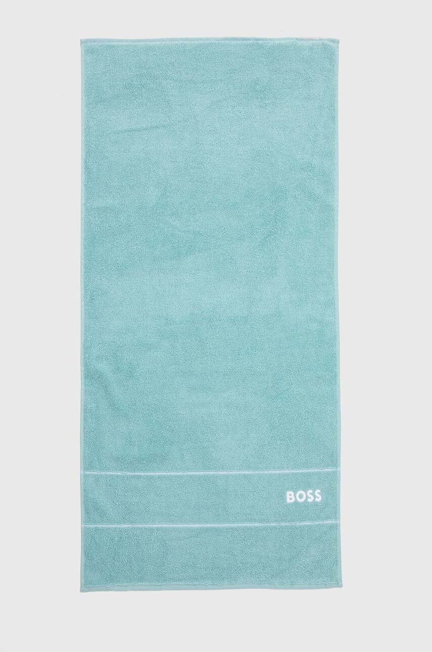 BOSS  Malý bavlněný ručník  Plain Aruba Blue 50 x 100 cm