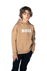 BOSS  mikina s kapucí dětská s bavlnou