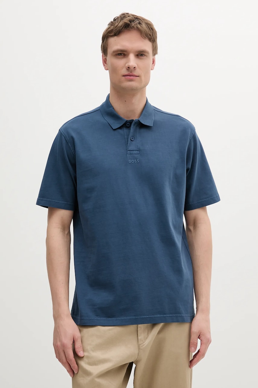 BOSS Orange  Bavlněné polo tričko