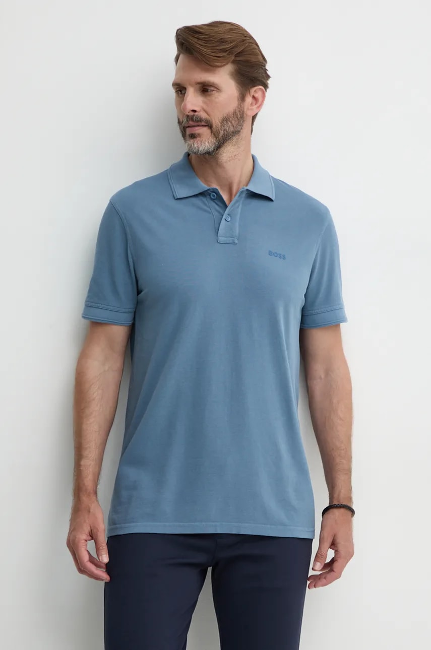 BOSS Orange  polo pánské bavlněné Prime