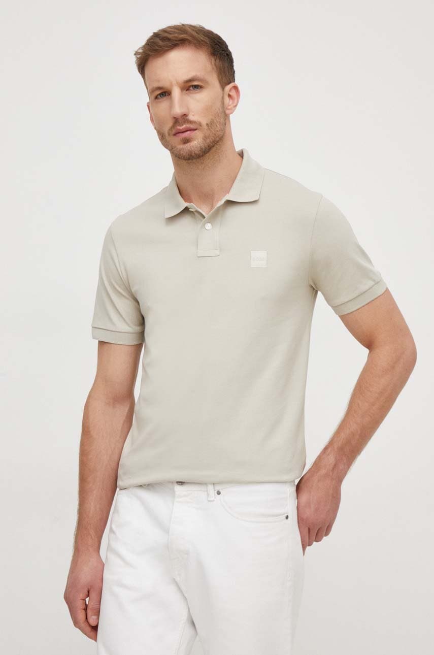 BOSS Orange  polo pánské bavlněné s elastanem Passenger
