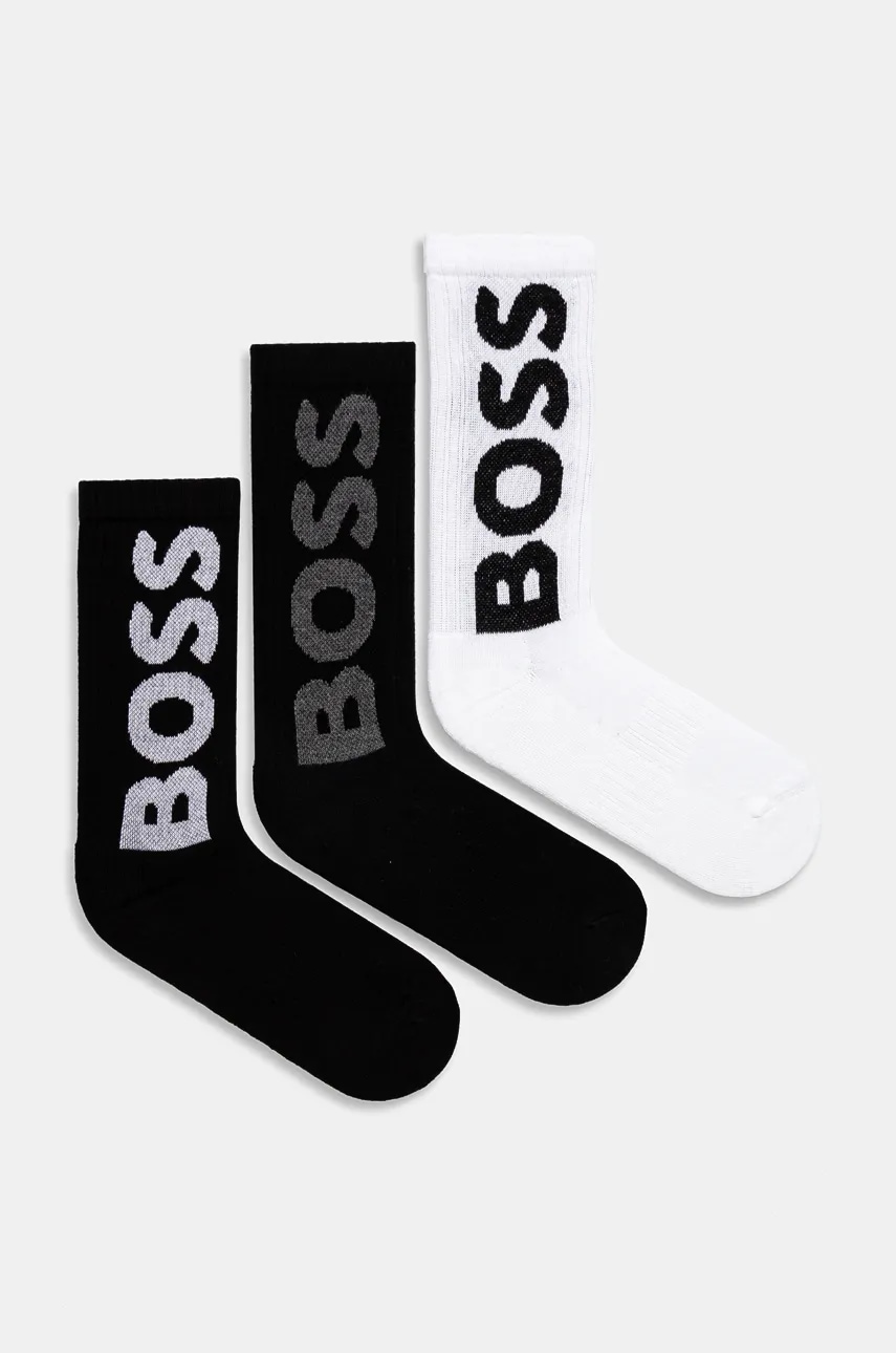 BOSS  ponožky pánské 3P QS Rib Logo CC 3-pack