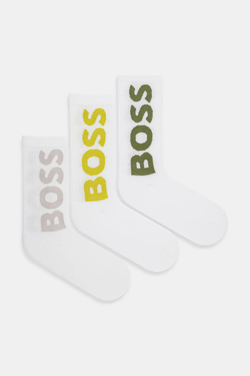 BOSS  ponožky pánské 3P QS Rib Logo CC 3-pack