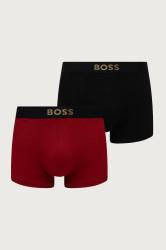 BOSS  přiléhavé boxerky pánské bavlněné Trunk 2P Gold Logo 2-pack