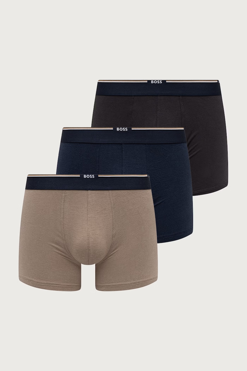 BOSS  přiléhavé boxerky pánské s viskózou BoxerBr 3P Bamboo 3-pack