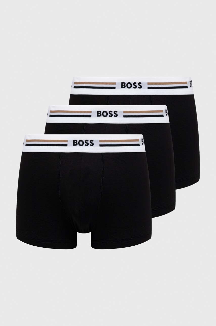 BOSS  přiléhavé boxerky pánské s viskózou Trunk 3P Revive 3-pack