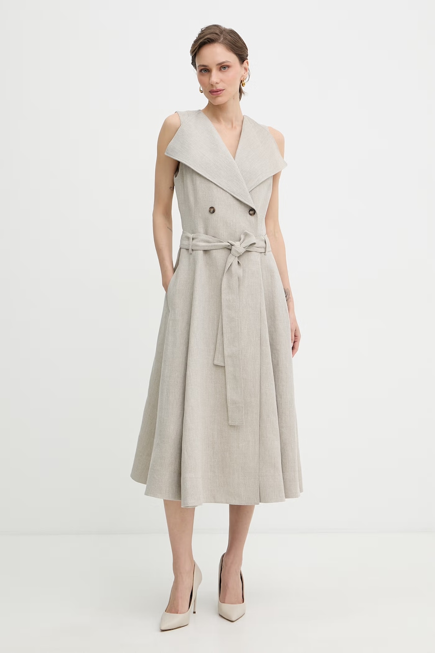 BOSS šaty lněné Datrena1