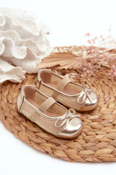 Boto Dětské baletky s mašlí Zlaté Jellema