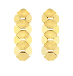 BREIL Extravagantní pozlacené náušnice Hexagonia TJ3636
