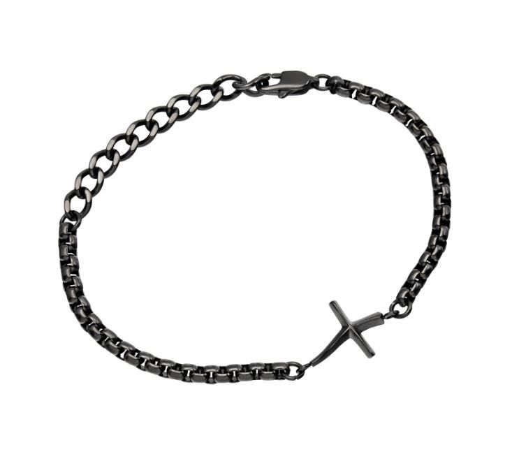 BREIL Řetízkový náramek s křížkem pro muže B.X TJ3641
