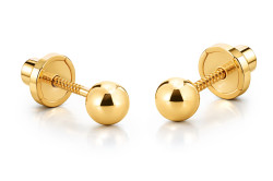 Brilio Minimalistické zlaté náušnice 14/3 MM/17