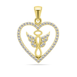 Brilio Silver Hravý pozlacený přívěsek se zirkony PT20Y