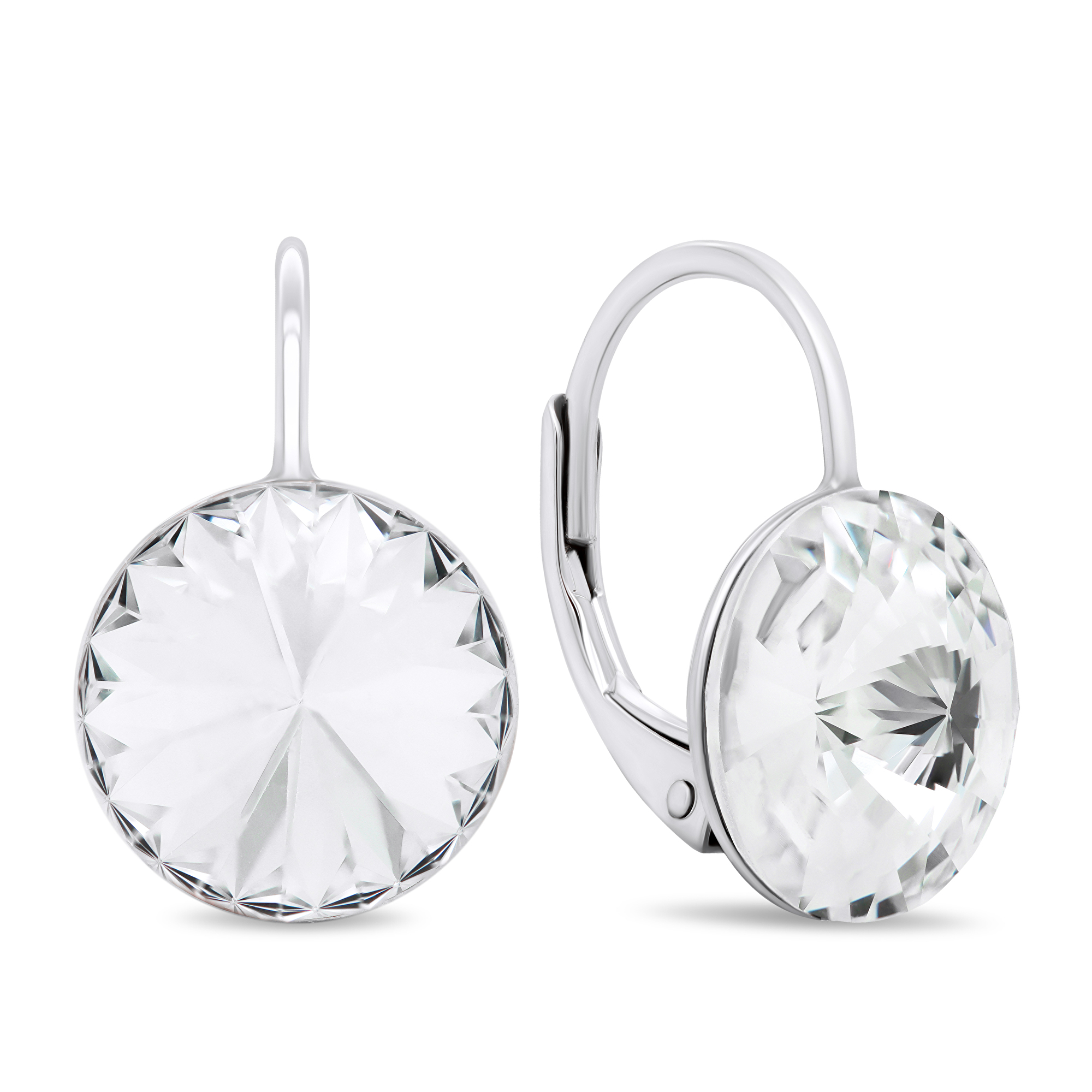 Brilio Silver Krásné stříbrné náušnice s čirými zirkony EA372W