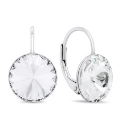 Brilio Silver Krásné stříbrné náušnice s čirými zirkony EA372W
