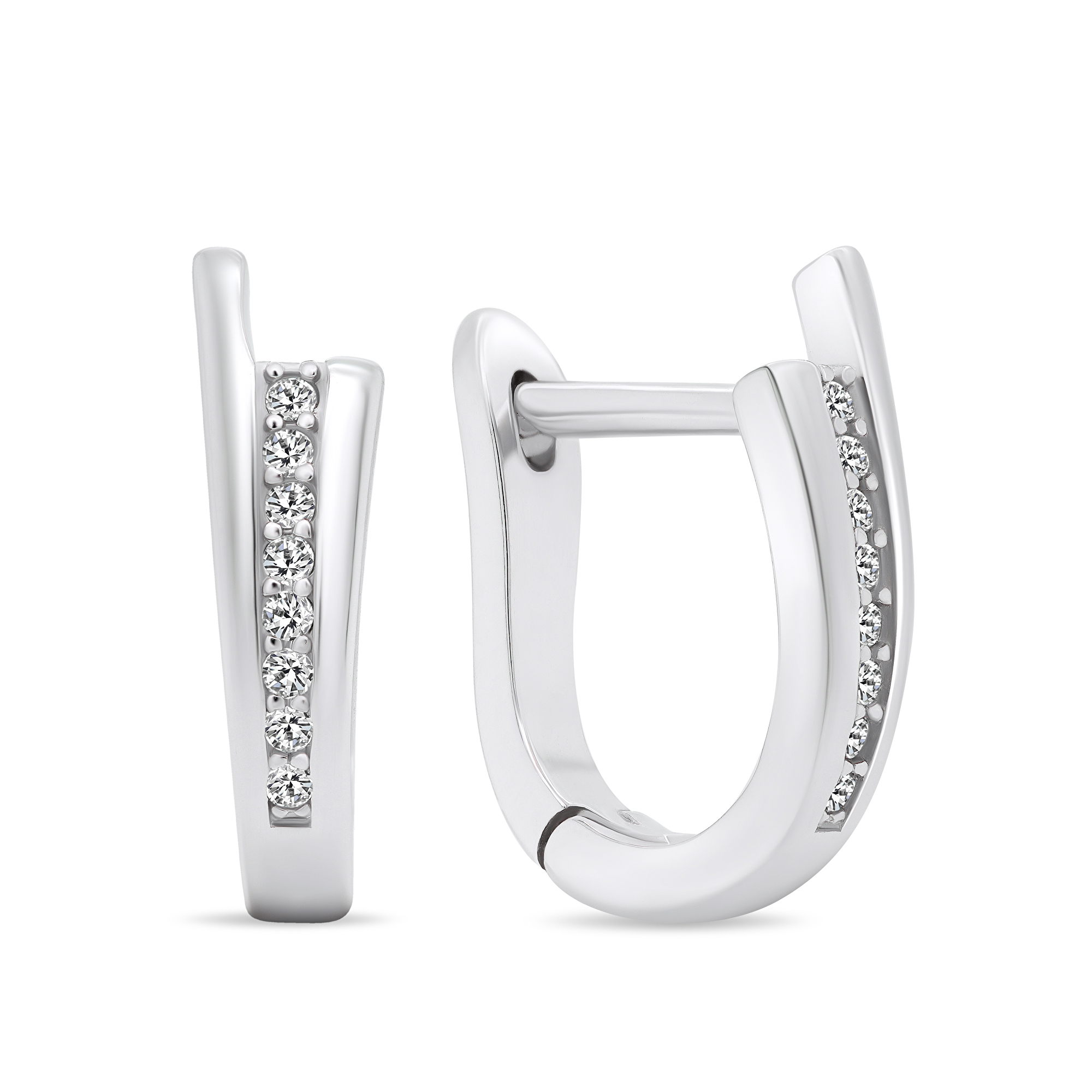 Brilio Silver Krásné stříbrné náušnice se zirkony EA566W