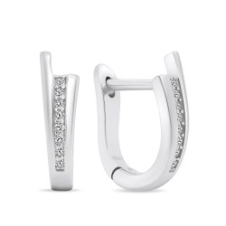 Brilio Silver Krásné stříbrné náušnice se zirkony EA566W