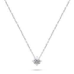 Brilio Silver Minimalistický stříbrný náhrdelník se zirkonem NCL73W
