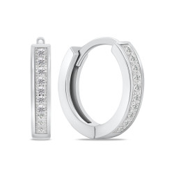 Brilio Silver Nadčasové stříbrné kruhy se zirkony EA940W