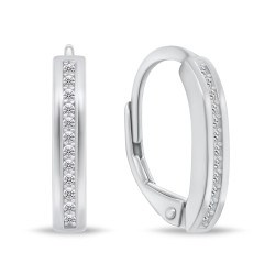 Brilio Silver Nadčasové stříbrné náušnice se zirkony LME264