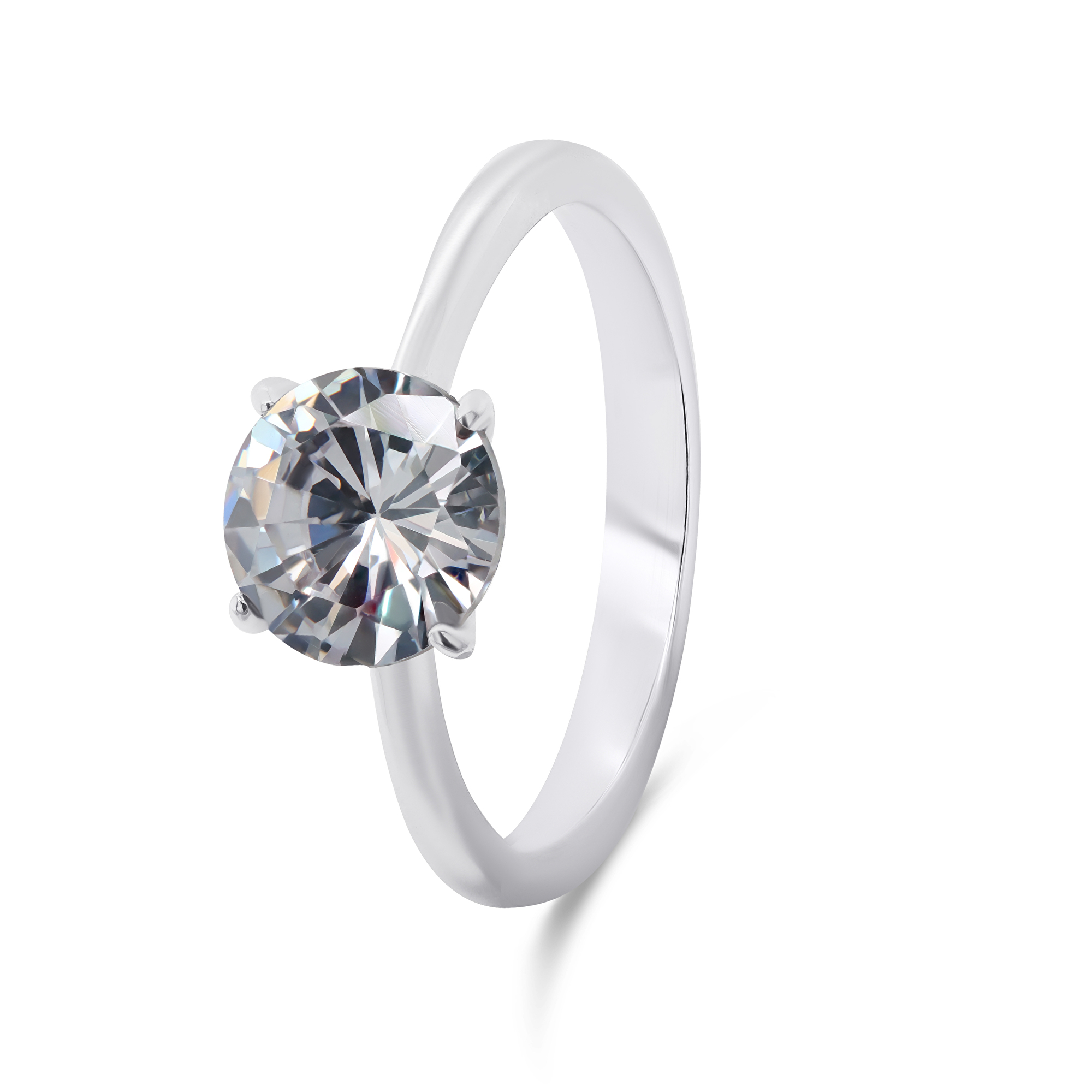 Brilio Silver Nadčasový stříbrný prsten s čirým zirkonem RI057W 48 mm