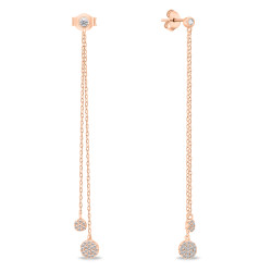 Brilio Silver Originální bronzové náušnice se zirkony EA629R
