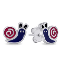 Brilio Silver Originální stříbrné náušnice Šnek EA813W