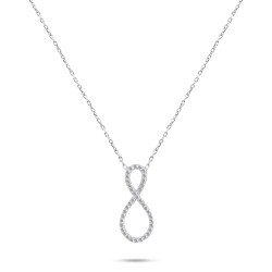 Brilio Silver Originální stříbrný náhrdelník Nekonečno NCL38W