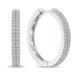 Brilio Silver Překrásné stříbrné kruhy se zirkony EA769W