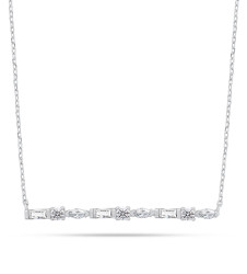 Brilio Silver Půvabný stříbrný náhrdelník s kubickými zirkony NCL199W