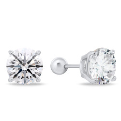 Brilio Silver Stříbrné náušnice s čirými zirkony EA18W 0,8 cm