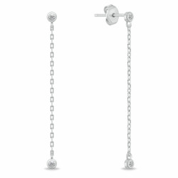 Brilio Silver Stříbrné visací náušnice se zirkony EA1123W