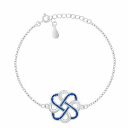 Brilio Silver Stylový stříbrný náramek Keltský uzel BRC211W