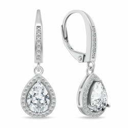 Brilio Silver Třpytivé stříbrné náušnice s čirými zirkony EA1192W