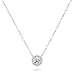 Brilio Silver Třpytivý stříbrný náhrdelník se zirkony NCL136W