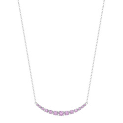 Brosway Elegantní náhrdelník ze stříbra Fancy Vibrant Pink FVP116